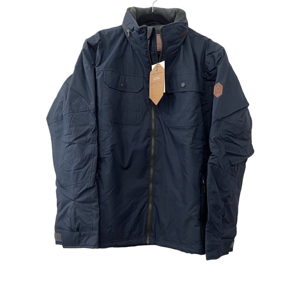 NWT FREE COUNTRY Men's Size M GET OUT THERE SERIES Jacket Dark Navy MSRP…